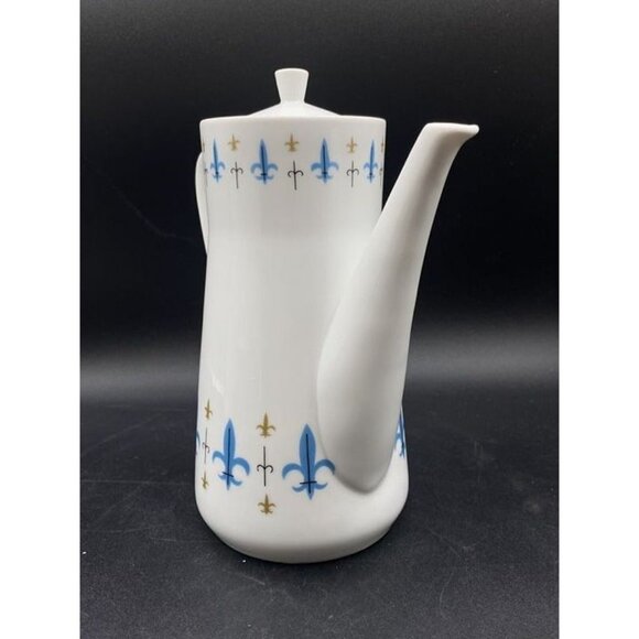 Style House China Caravelle Coffee Pot Yamaguchi Fleur de Lis Japan Knights - Picture 3 of 12